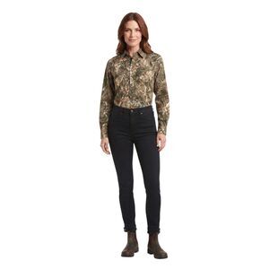 Denim Obsessed Green Camo Long Sleeve Shirt Shacket Size M